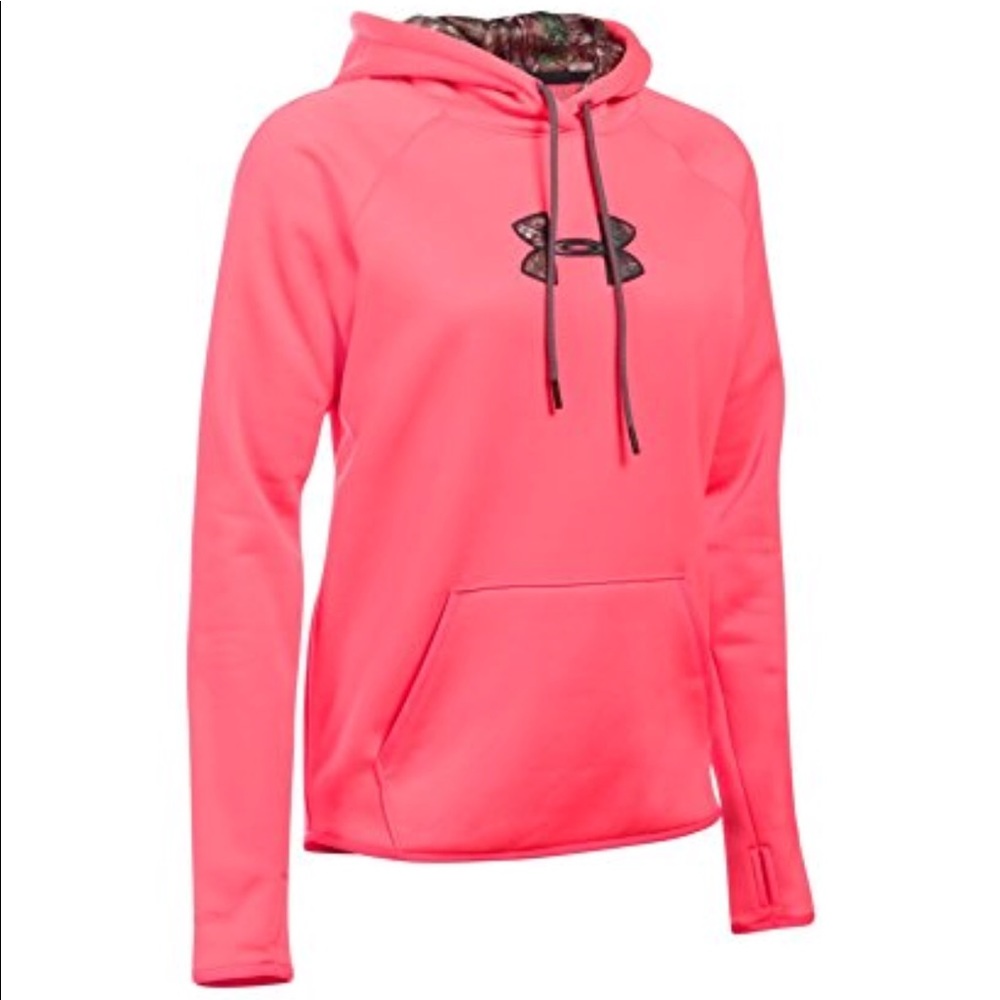 Under Armour Icon Caliber Hoodie Camo Neon Pink XL